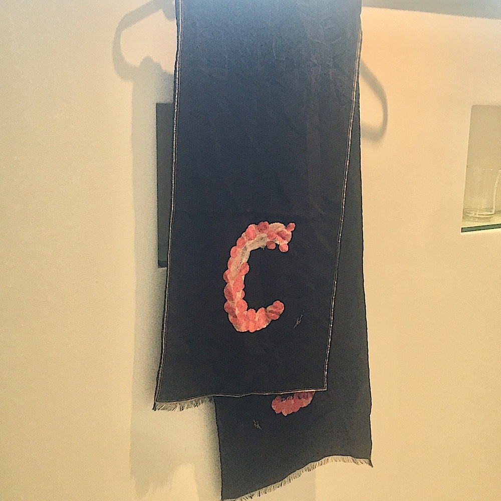 Erté wearable silk art! Rare letter “C” scarf!